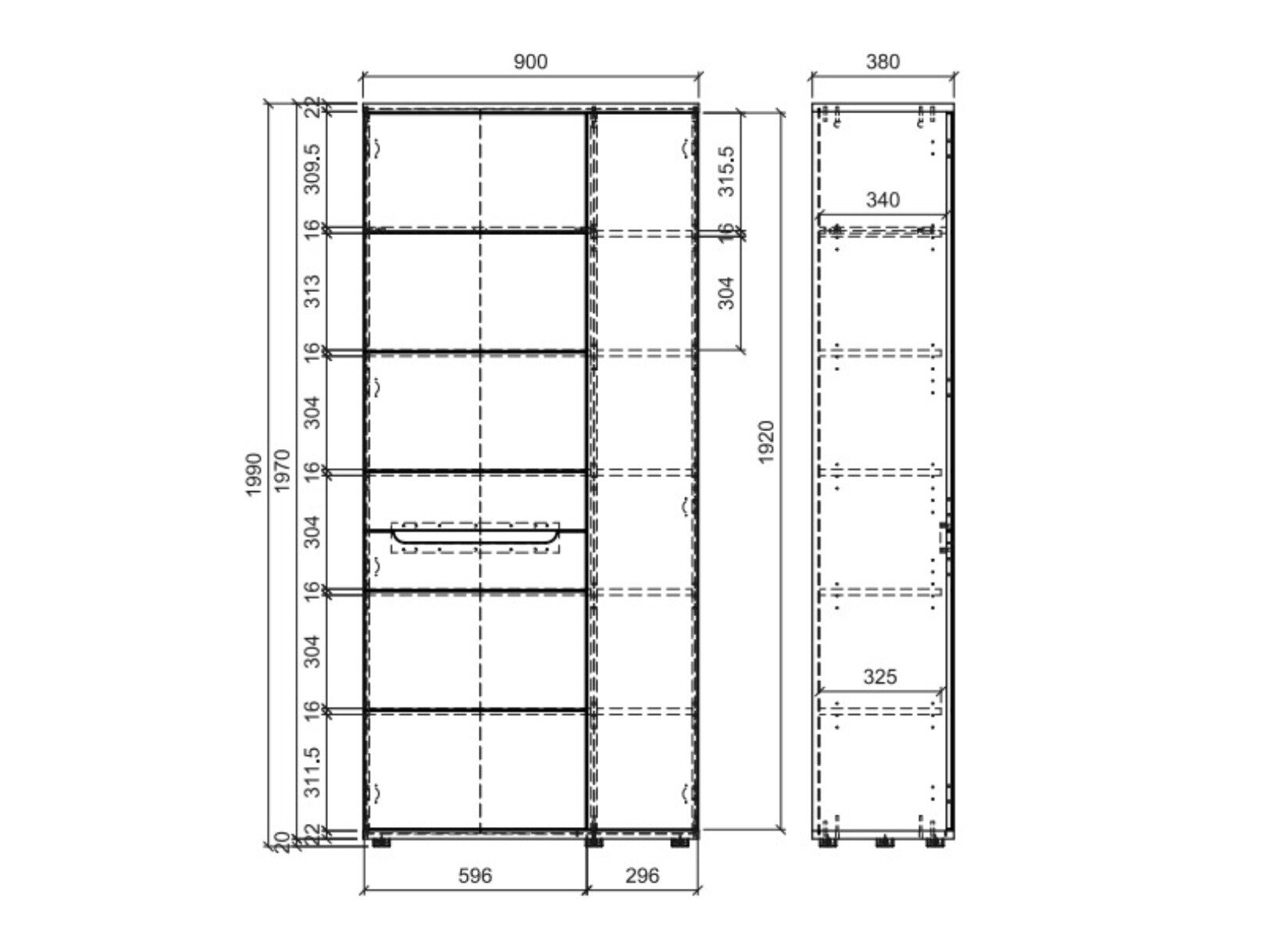 Bookcase Deldori 121