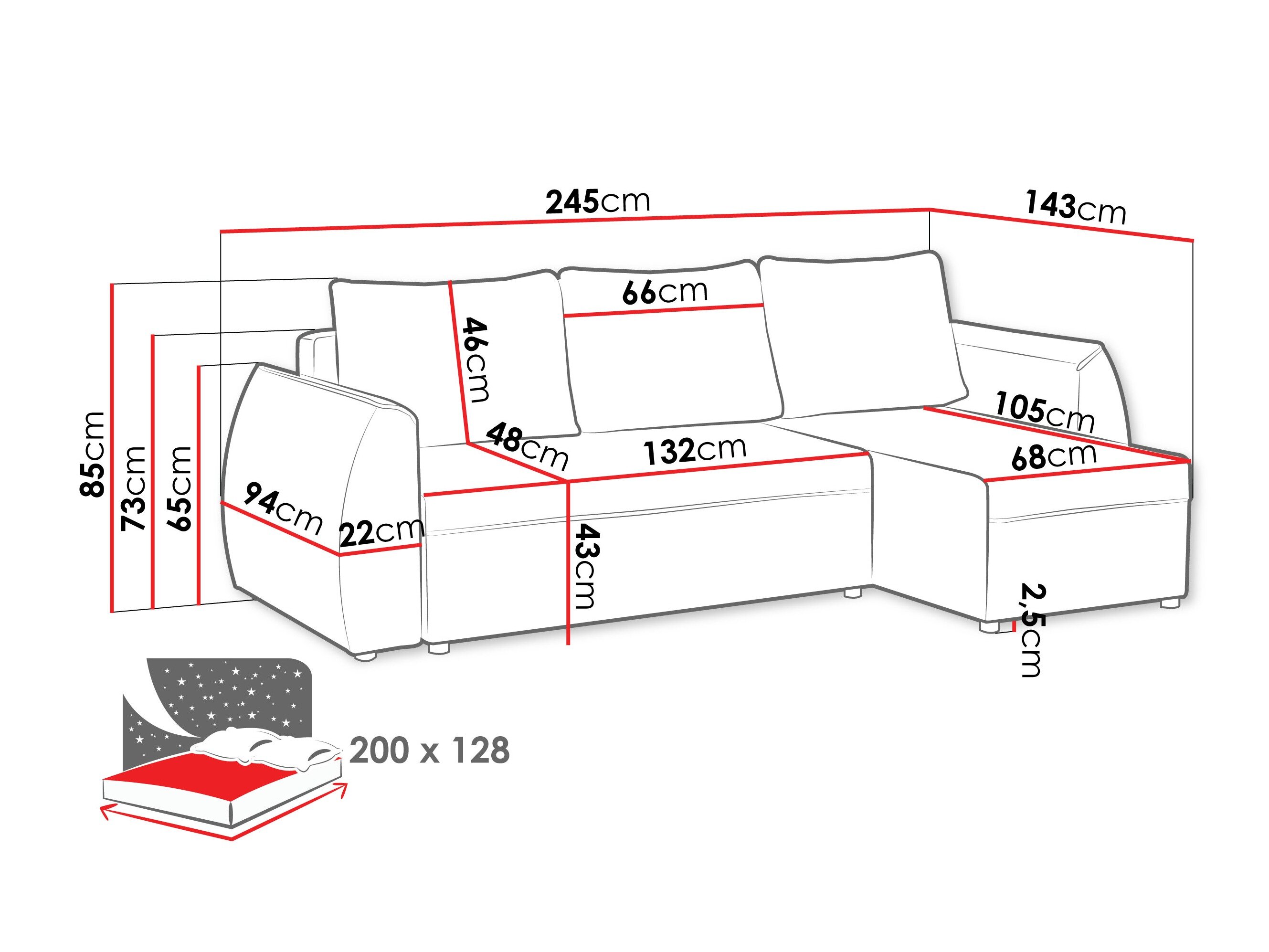 Kulmasohva Vineland 176 (Margo 227.09)