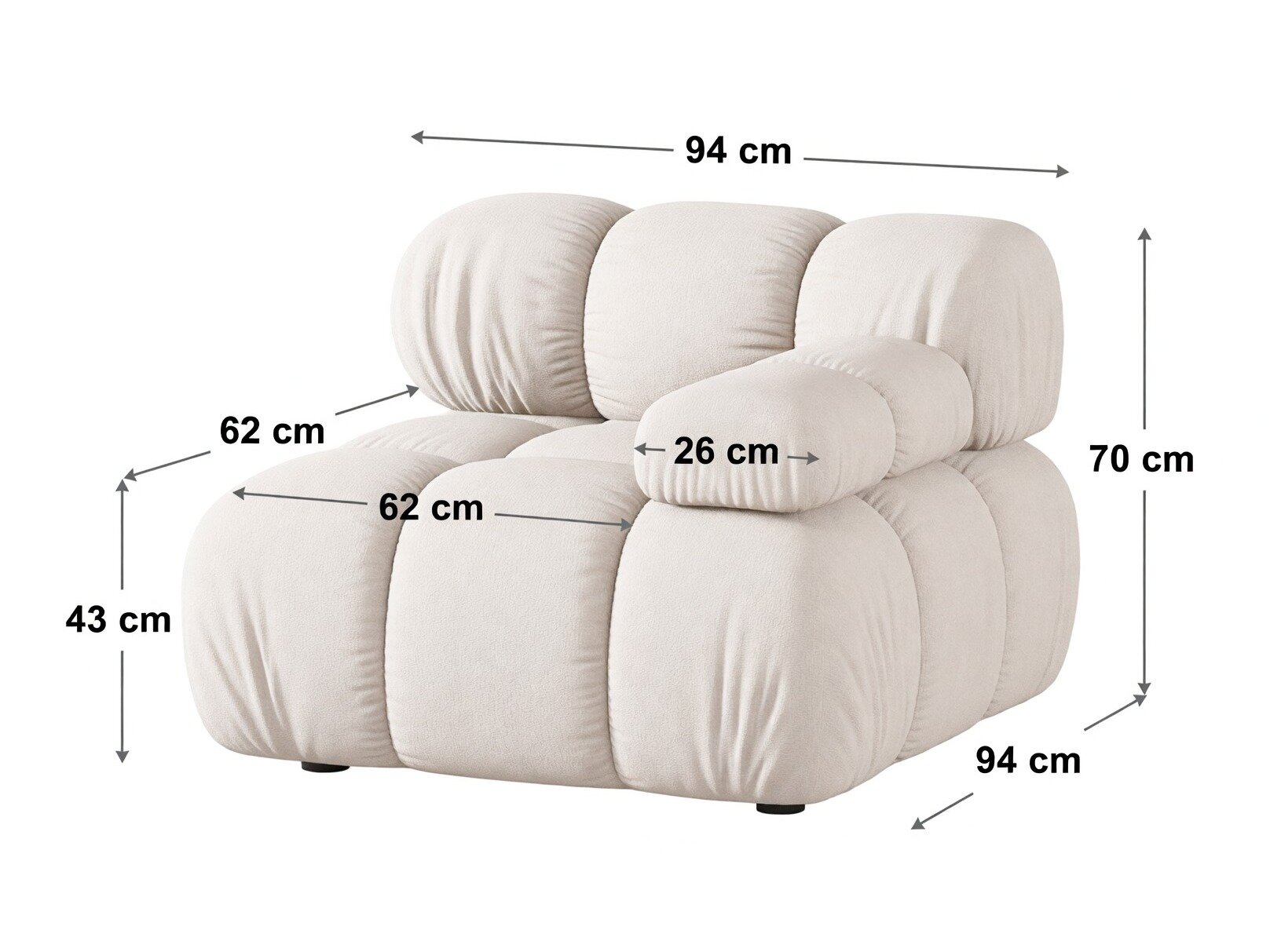 Modulaarinen istuinyksikkö Caltenu 104 (Liberty 12)