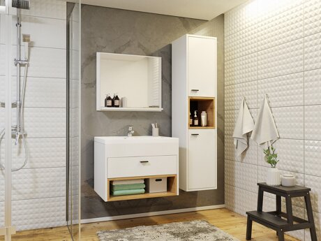 Ensemble de salle de bain Velum I (Blanc + Chêne Artisan)