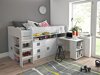 Bed Hartford 190 (Wit + Glanzend wit + Grijs met glans)