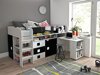 Bed Hartford 190 (Wit + Glanzend zwart + Glanzend wit)