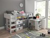 Bed Hartford 190 (Wit + Grijs met glans + Glanzend wit)