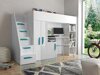 Hoogslaper Hartford 192 (Wit + Glanzend wit + Glans Turquoise)