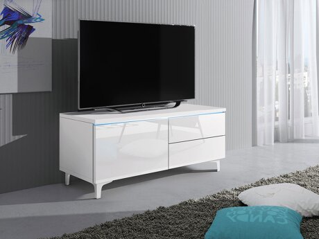 TV-meubel Uva III (Wit + Glanzend wit)