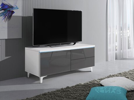 TV-meubel Uva III (Wit + Grijs met glans)