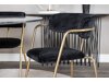 Eetkamerset Dallas 1208 (Zwart + Gouden)