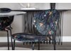 Eetkamerset Dallas 1209 (Bloemen patroon + Zwart)