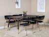 Eetkamerset Dallas 1258 (Zwart + Gouden)