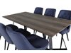 Eetkamerset Dallas 1347 (Blauw + Zwart)