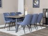 Eetkamerset Dallas 1347 (Blauw + Zwart)