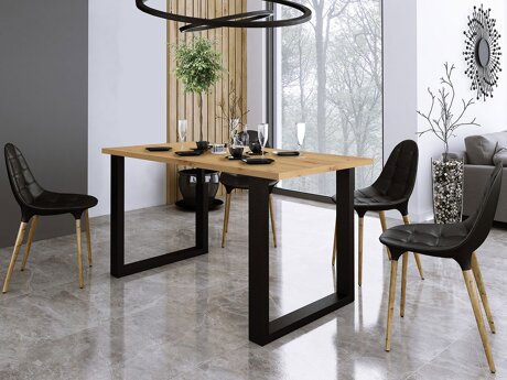 Tafel Tucson 136 (Artisan eiken + Zwart)