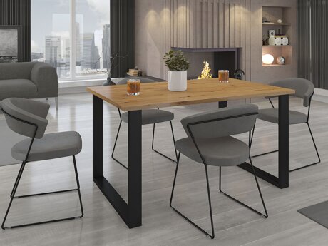 Tafel Tucson 137 (Artisan eiken + Zwart)