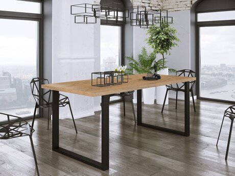 Tafel Tucson 138 (Lancelot-eik + Zwart)