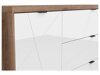 Ladekast Fivale 100 (Donker delano-eik + Glanzend wit)