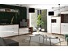 Wandplank Fivale 101 (Donker delano-eik + Glanzend wit)