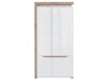 Kledingkast Revelmi 107 (Eiken + Glanzend wit)