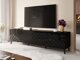 Meuble TV Charlotte 145 (Noir + Noir brillant)