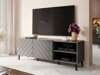 TV-meubel Charlotte 144 (Grafiet + Grafiet glanzend)
