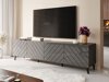 TV-meubel Charlotte 145 (Grafiet + Grafiet glanzend)