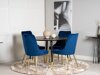 Eetkamerset Dallas 1178 (Blauw + Gouden)