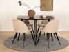 Eetkamerset Dallas 2545 (Beige + Zwart)