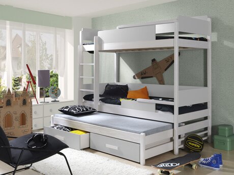 Stapelbed Henderson 114 (Wit + Grijs)