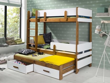 Stapelbed Henderson 146 (Wit + Eiken)