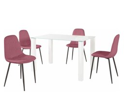 Set de mese Denton 267 (Alb + Roze + Negru)