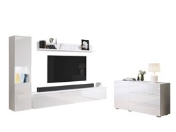 Ensemble de salon Sarasota 132 (Blanc + Blanc brillant)