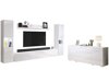 Ensemble de salon Sarasota 133 (Blanc + Blanc brillant)