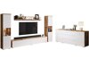 Stuemøbelsæt Sarasota 133 (Wotan eg + Glansfuld hvid)