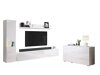 Woonkamerset Sarasota 132 (Wit + Glanzend wit)