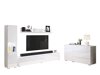 Woonkamerset Sarasota 132 (Wit + Glanzend wit)