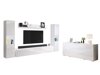 Woonkamerset Sarasota 133 (Wit + Glanzend wit)