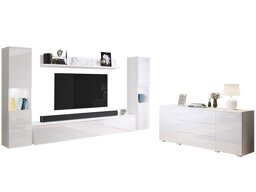 Woonkamerset Sarasota 133 (Wit + Glanzend wit)