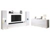 Woonkamerset Sarasota 133 (Wit + Glanzend wit)