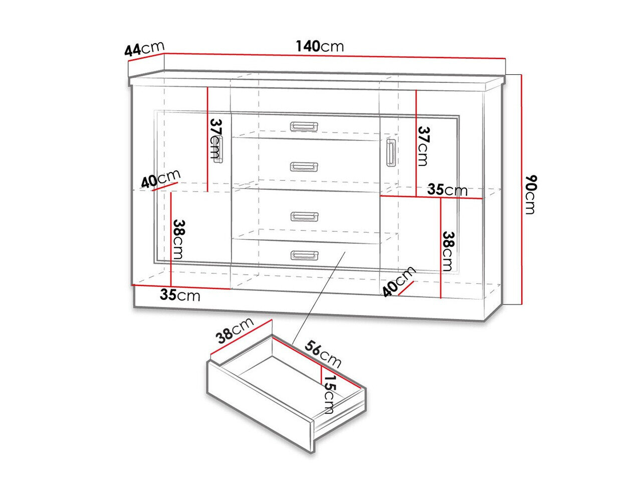 Kommode Lircava 105 (Lefkas eg)