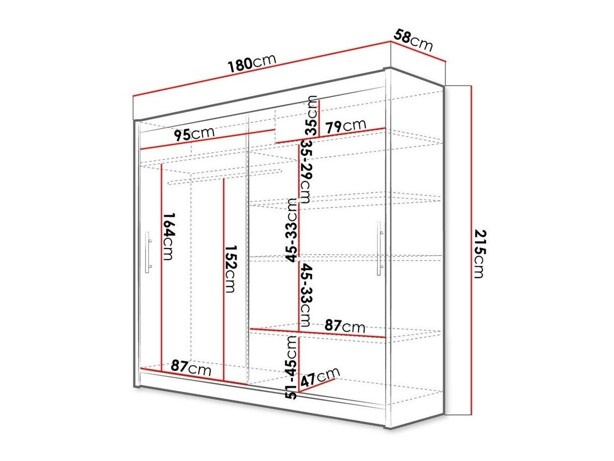 Garderobeskab Closico Pallor I (Hvid)