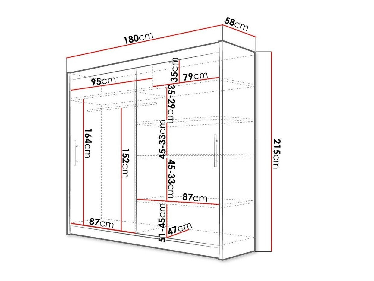 Garderobeskab Closico Pallor I (Hvid)