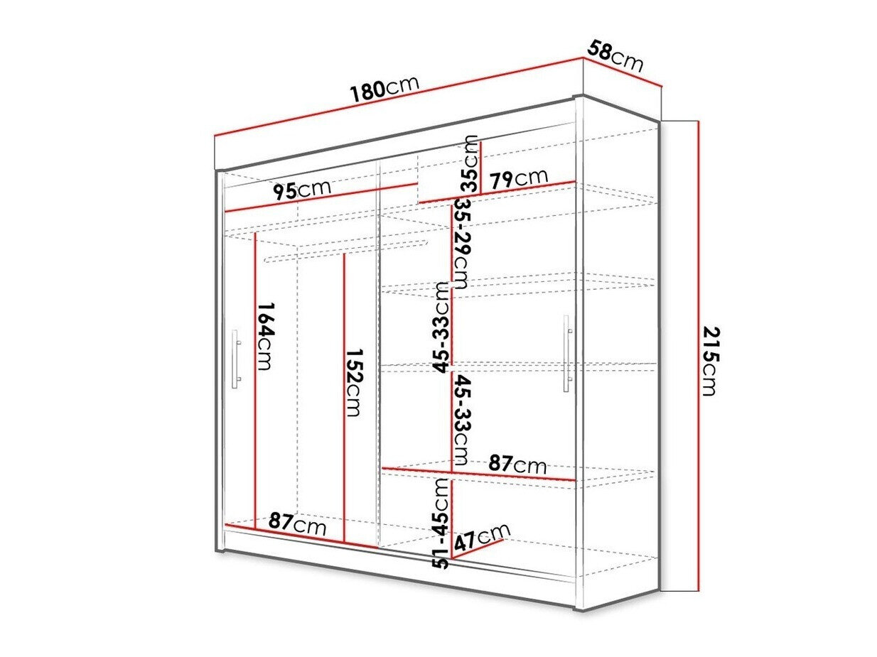Garderobeskab Closico Pallor I (Sort)