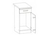 Modulaire kast met lade en deuren Eli Light 101