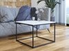 Table basse Germantown 105 (Noir mat + Blanc brillant)