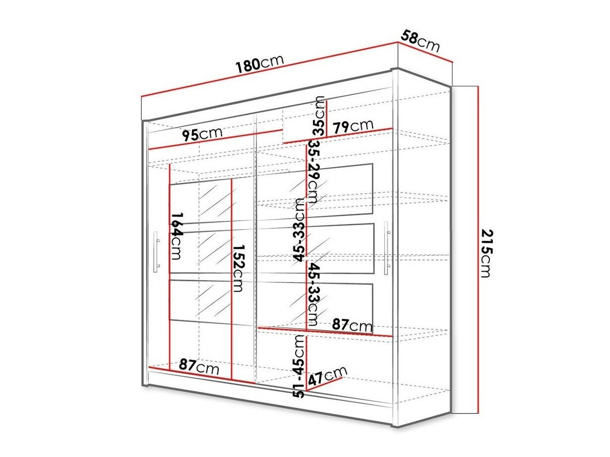 Garderobeskab Closico 101 (Sonoma eg)