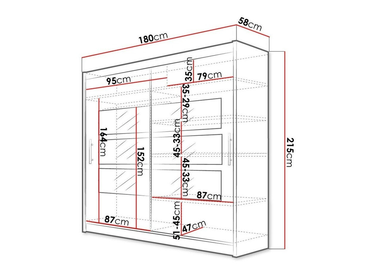 Garderobeskab Closico Pallor III (Hvid)