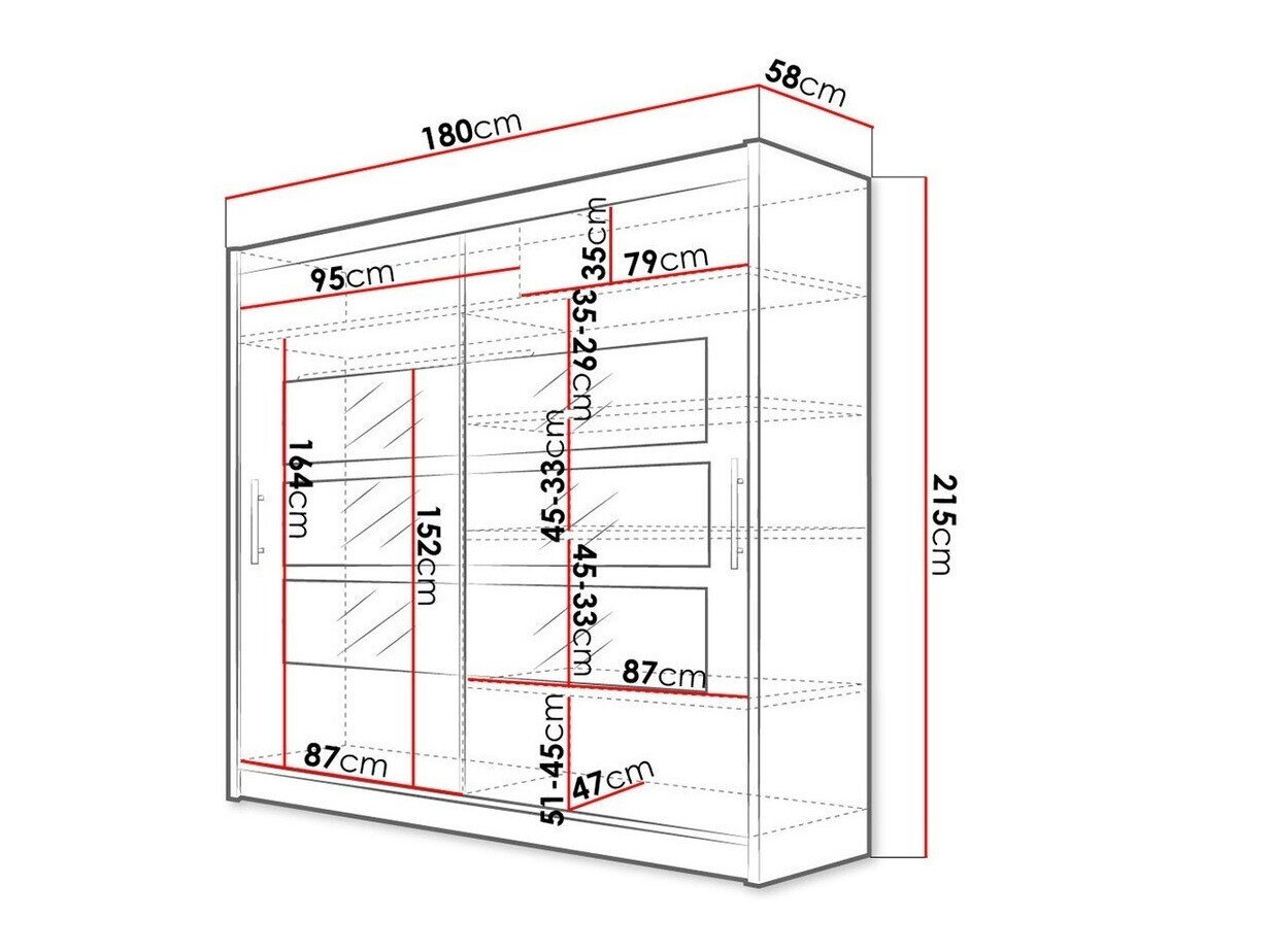 Kledingkast Closico Pallor III (Wit)