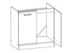 Modulaire spoelbakkast met deuren Eli Dark 107