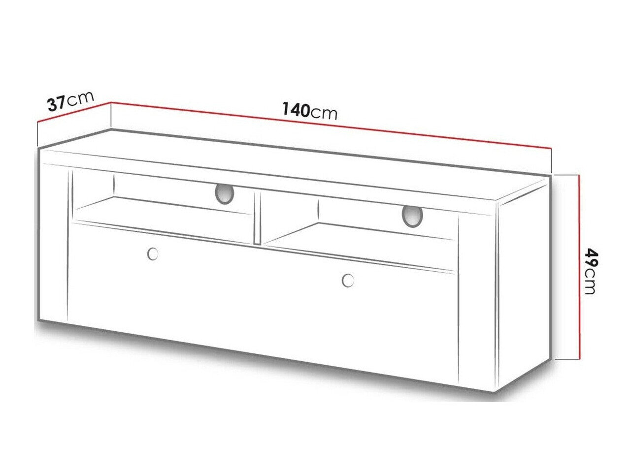 TV-bord Salelbo 103 (Nød)