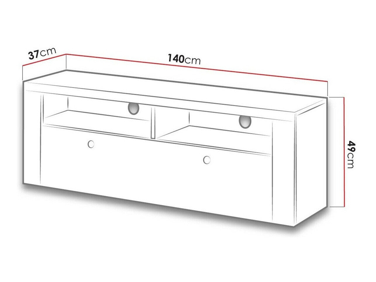 TV-bord Salelbo 103 (Riviera egetræ)