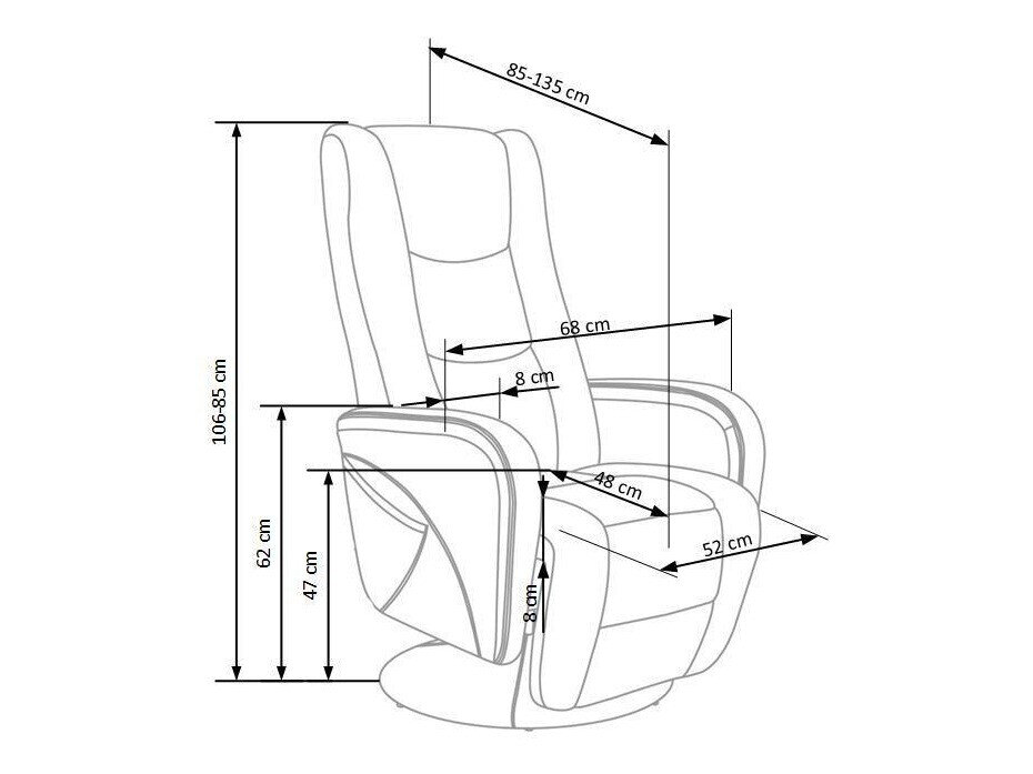 Relaxfauteuil Houston 493 (Cappuccino)